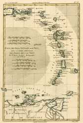 Le Piccole Antille o le Isole Sopravento, con la parte orientale delle Isole Sottovento, da 